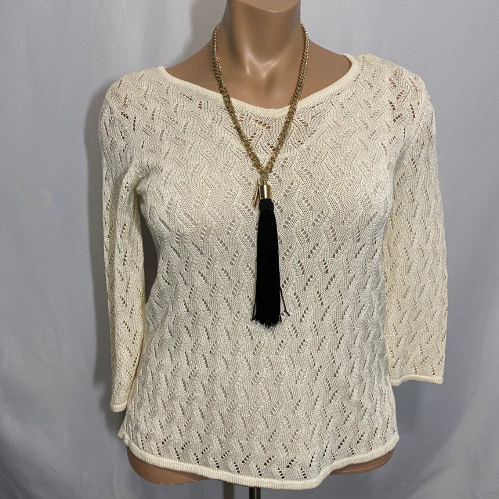 Jones New York (COUNTRY) Cream Knit Top
